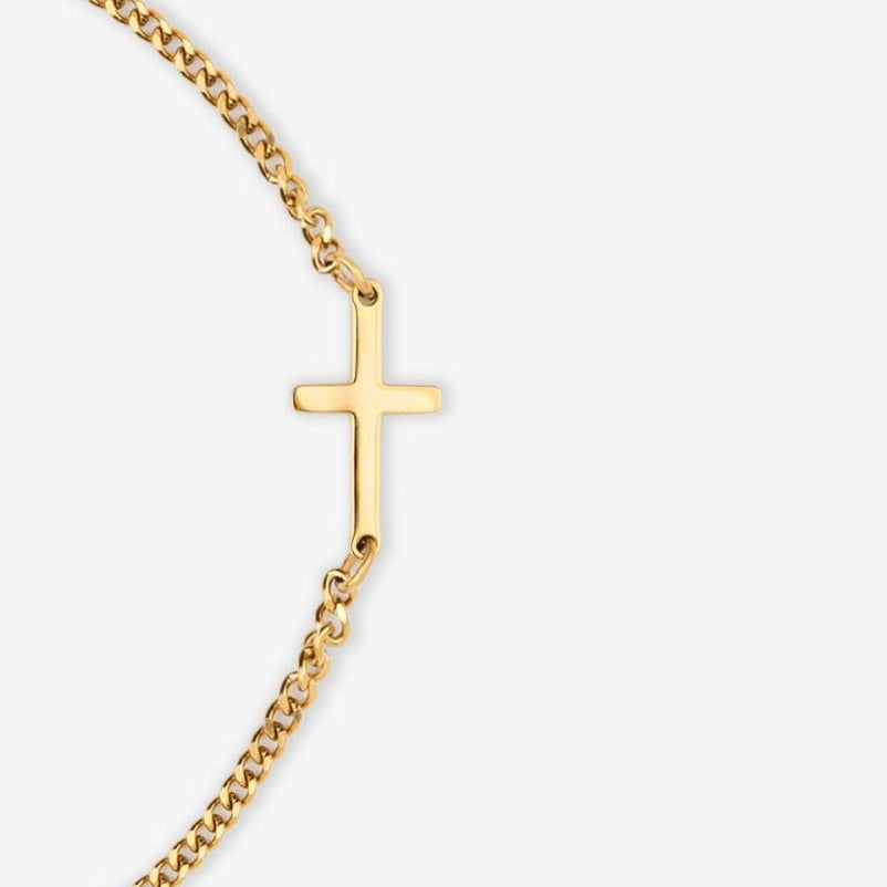 Cross Bracelet | 18K Gold