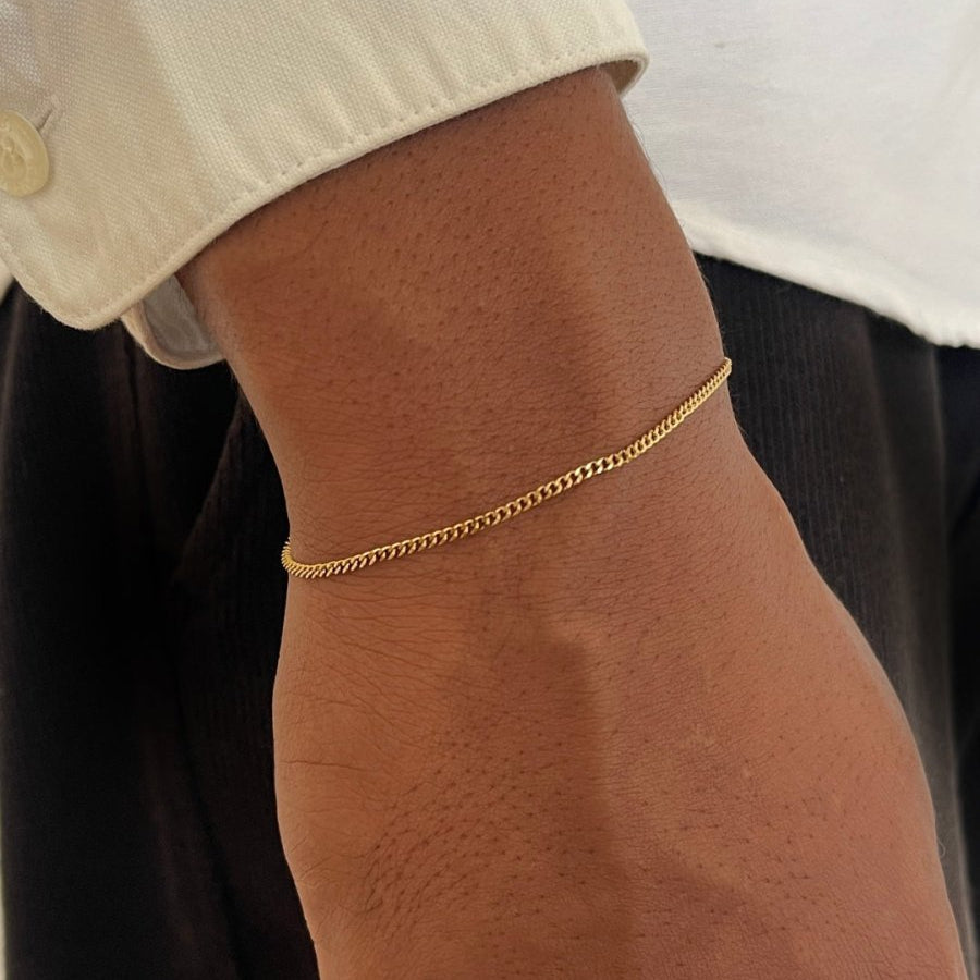 Cuban Bracelet 1.8MM | 18K Gold