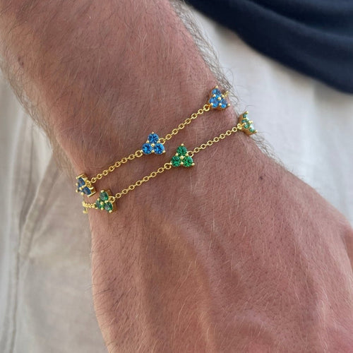 Green Clover Bracelet | 18K Gold