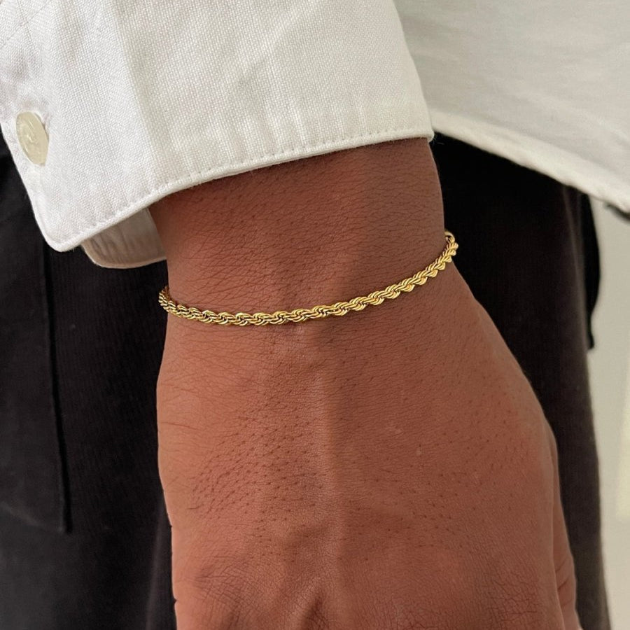 Rope Bracelet 3MM | 18K Gold