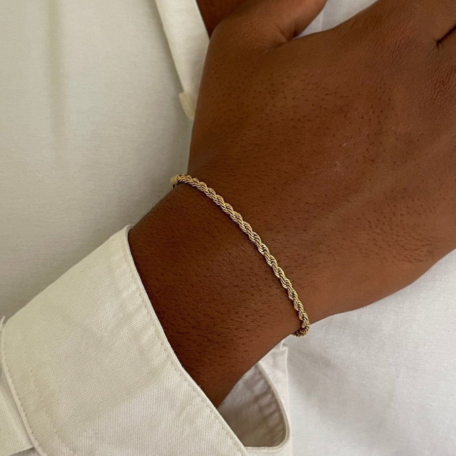 Rope Bracelet 3MM | 18K Gold
