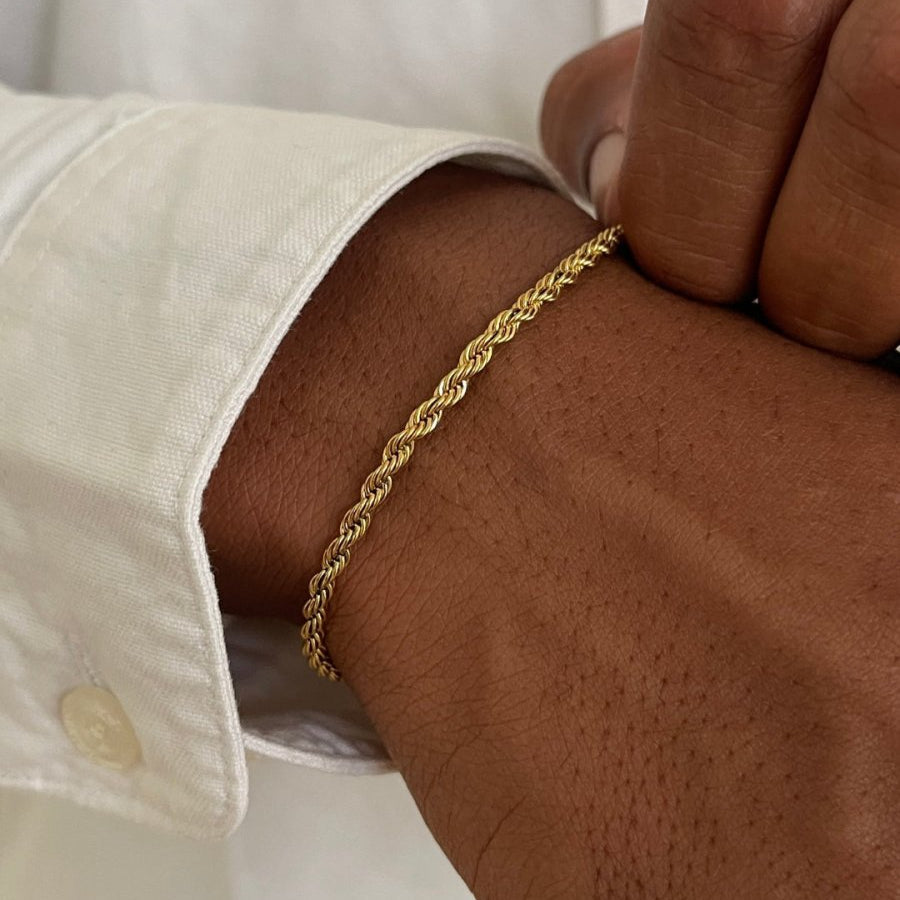 Rope Bracelet 3MM | 18K Gold