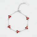 Red Clover Bracelet | Silver